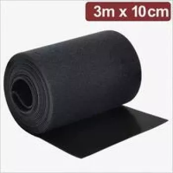 Quadrios 24CA312 Rolo de fita de velcro 3 m x 10 cm preto