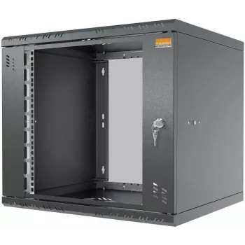 Armário de parede IT-BUDGET 19 polegadas TAUNUS 9U 450 mm de profundidade porta de vidro com fechadura preto (90ITB19945GS)