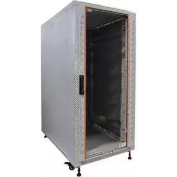 Armário de servidor IT-BUDGET 19 polegadas SRK - 27U - 600x1000 mm - porta de vidro/aço - Flatpack - cinzento claro 90ITB19SRK27610GGN