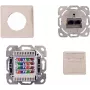 IT-BUDGET Tomada de rede Cat.6A blindada para embutir, 2 x RJ45, branco-puro, PoE+ 90ITBDDRW