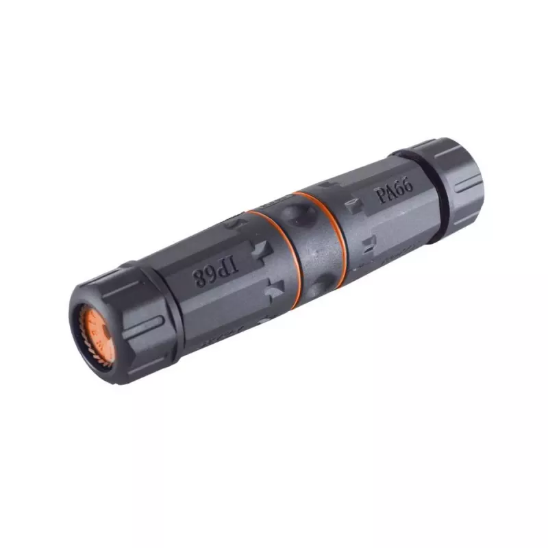 IT-BUDGET conector fêmea RJ45 impermeável IP68 Cat.6A para exterior e indústria - 2 x conector fêmea RJ45 - preto (90ITBKK6AIP68)