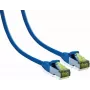 IT-BUDGET cabo de patch premium Cat.6A com cabo bruto Cat.7, 600 MHz, isento de halogéneos, PoE+, 10Gbit, azul, 2 m (90ITB6A7PK2B)