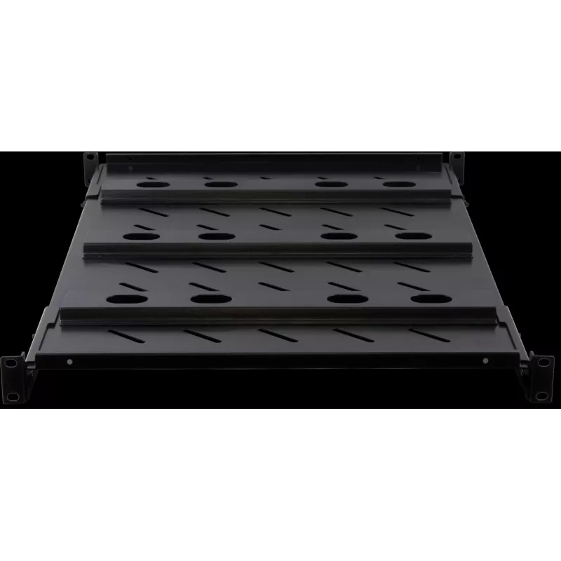 Rockstable RS19-SFH79 prateleira fixa 1U 19 inch para cargas pesadas, aço SPCC, preto, capacidade de carga 60 kg