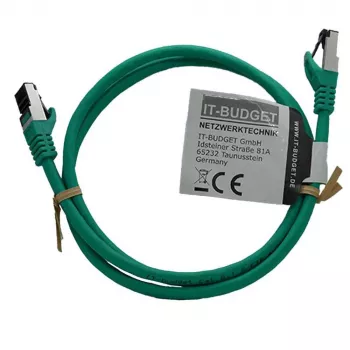 IT-BUDGET cabo de patch Cat.8.1 S/FTP de cobre maciço, 1m, verde, 40Gbps, LSZH, PoE+ 90ITBFLEX81PK1GR