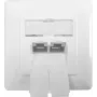 IT-BUDGET Tomada de rede 2x RJ45 fêmea Cat.6A blindada branco-claro encastrar horizontal PoE+ 90ITBDDSW