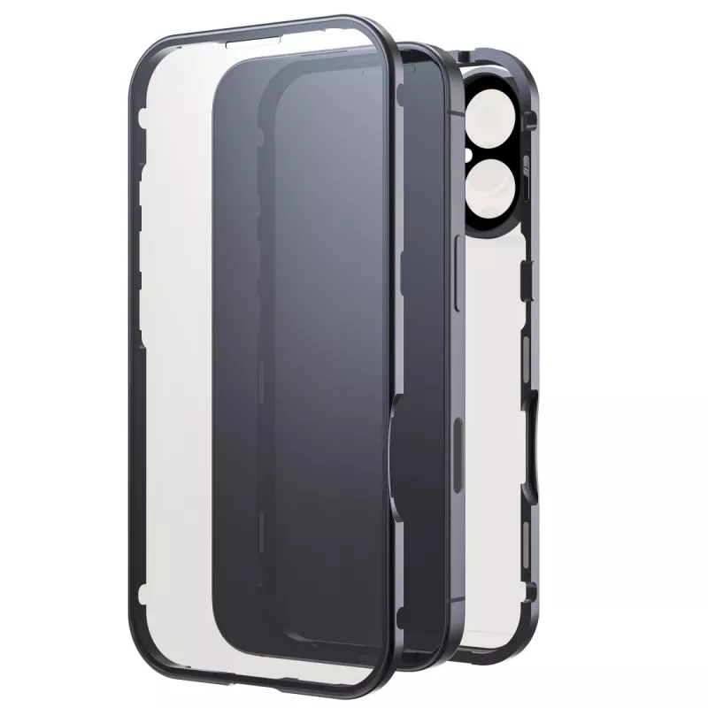 Black Rock capa 360° vidro para Apple iPhone 16, preto 00228084