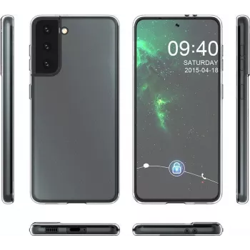 CYOO Capa de silicone Ultra Slim para Samsung Galaxy S21+ 5G (SM-G996F) - Transparente CY122244