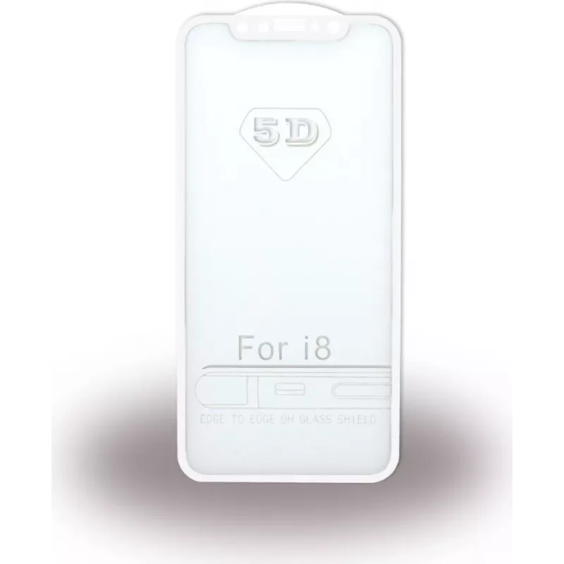 CYOO Premium Película protetora de ecrã 5D em vidro temperado para Apple iPhone X - Branco