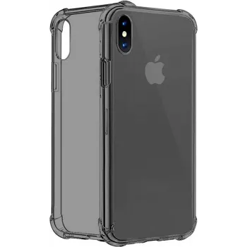 CYOO Capa de silicone Four Corners para Apple iPhone XS Max - transparente/preto
