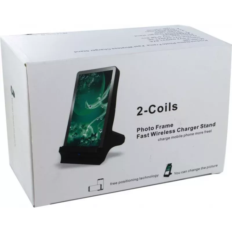 CYOO Moldura 2 em 1 e carregador sem fios Qi – Branco
