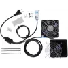 IT-BUDGET Kit de ventoinha para armário IT com termostato, 160 m³/h, 230 V, pré-cablagem, 1 ventoinha 90ITBTKD180603KTHS128