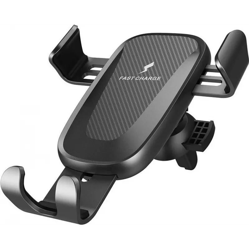 CYOO CY120792 Suporte de carro com carregamento sem fios Qi 15W, fixação automática e rotação 360°