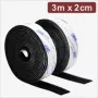 Quadrios 24CA320 Fita adesiva de velcro, 3 m x 2 cm, Preto