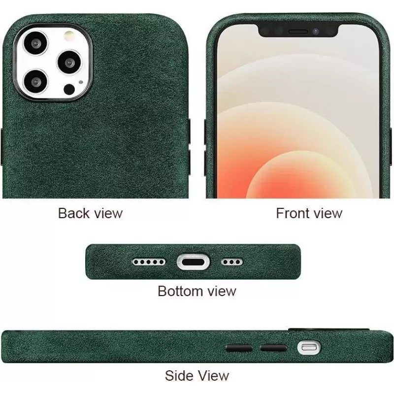 CYOO Capa rígida com aspeto Alcantara para iPhone 11 Pro - Preto CY121183