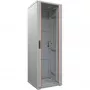 IT-BUDGET Armário de rede 19 polegadas SRK - 42U - 600x600 mm - Porta de vidro/aço - Flatpack - Cinzento claro 90ITB19SRK4266GGN