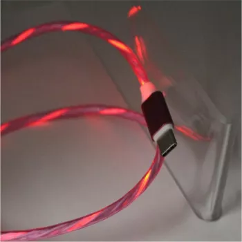 CYOO Cabo USB-C Flow Light 1m Rosa com efeito de fluxo LED luminoso CY120984