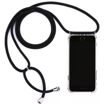 CYOO Necklace Case+ corrente para telemóvel para Samsung Galaxy S10e – Silicone preto com cordão (CY121018)