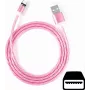 CYOO Cabo de carregamento Micro-USB Flow Light 1m Rosa com efeito de luz fluida CY121350