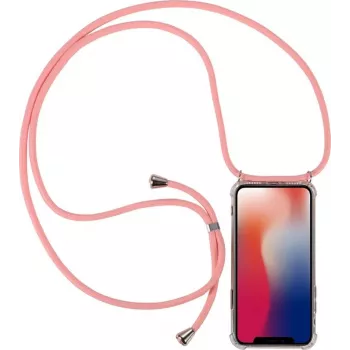CYOO Necklace Case+ corrente para telemóvel para Samsung Galaxy S10+ – Silicone rosa CY121047