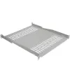 IT-BUDGET Prateleira fixa para rack 19 polegadas / base para equipamentos - 80 kg de carga, 550 mm de profundidade, montagem com profundidade variável, Cinzento claro (90ITB19FBX550G)