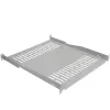 IT-BUDGET Prateleira fixa para rack 19 polegadas / base para equipamentos - 80 kg de carga, 550 mm de profundidade, montagem com profundidade variável, Cinzento claro (90ITB19FBX550G)