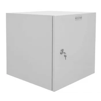 Armário de parede de 19 polegadas para rede IT-BUDGET Easy, porta em aço, 15U, 600x600 mm, cinzento-claro 90RR19CWV1566MG