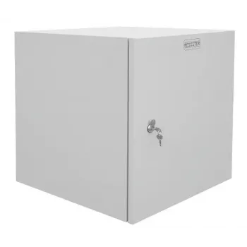 Armário de parede de 19 polegadas para rede IT-BUDGET Easy, porta em aço, 15U, 600x600 mm, cinzento-claro 90RR19CWV1566MG