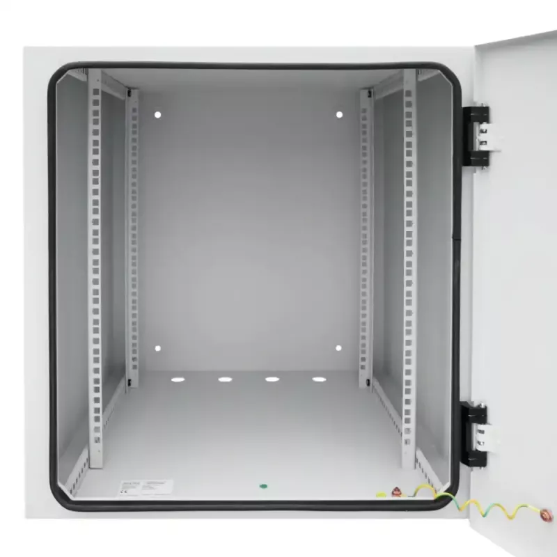 Armário de parede de 19 polegadas para rede IT-BUDGET Easy, porta em aço, 15U, 600x600 mm, cinzento-claro 90RR19CWV1566MG