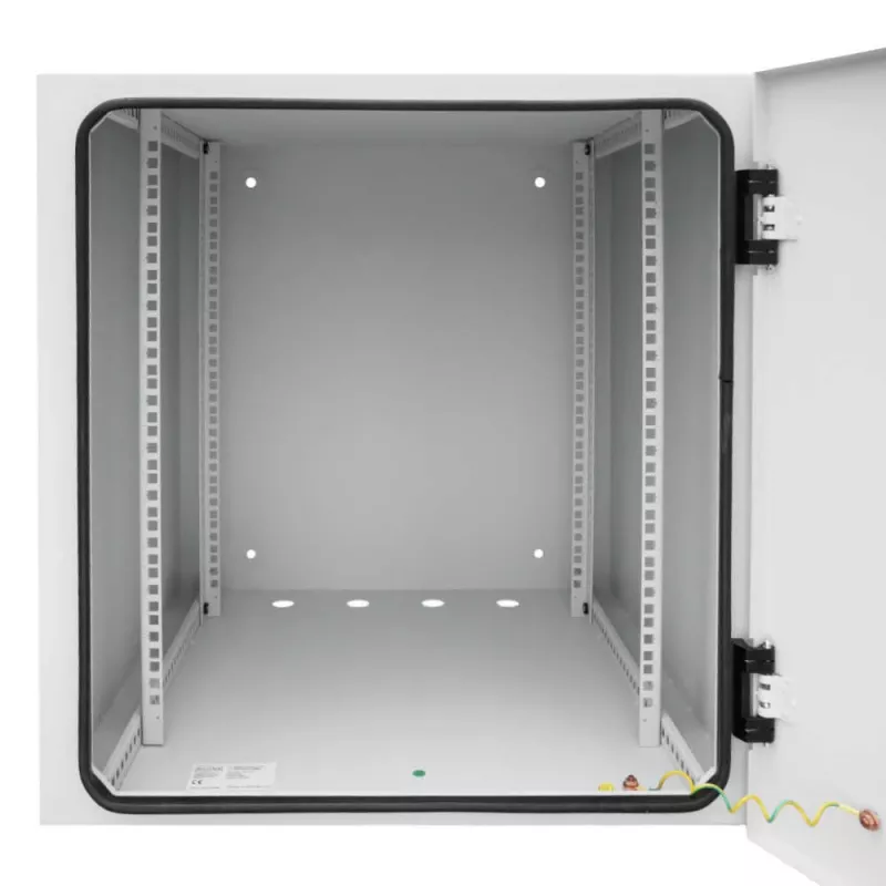 Armário de parede de 19 polegadas para rede IT-BUDGET Easy, porta em aço, 15U, 600x600 mm, cinzento-claro 90RR19CWV1566MG