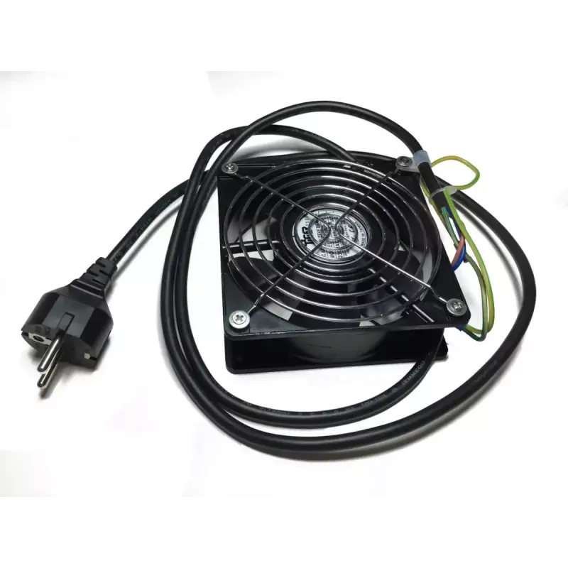 Conjunto completo de ventilador para armário IT IT-BUDGET – fluxo de ar 160 m³/h – 230 V – 1 ventilador, com cablagem + grelha de proteção, material de montagem (90ITBLUESET1)