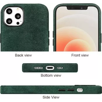 Capa em Alcantara CYOO para Apple iPhone 12 Pro Max 6,7 polegadas – preto CY121871