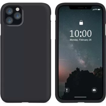 Capa em silicone líquido premium CYOO para Apple iPhone 12 mini 5,4 polegadas – preto – rígida CY121872
