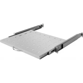 IT-BUDGET Prateleira Deslizante 19 polegadas, Extensão Total, 30 kg de Carga, 350 mm de Profundidade, Cinzento Claro (90ITBAFB350G)