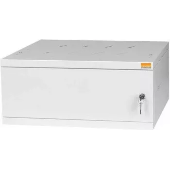 IT-BUDGET Caixa de Parede 19 polegadas TAUNUS 4U 350mm de Profundidade Porta Maciça Cinzento Claro 90ITB19435MG