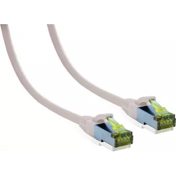IT-BUDGET Cabo de Patch Premium Cat.6A com Cabo Bruto Cat.7, 600 MHz, Isento de Halogéneos, PoE+, 10Gbit, Branco, 1m 90ITB6A7PK1W