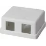 IT-BUDGET Tomada de Dados de Superfície para 2 Módulos Keystone RJ45 - Branco 90ITBAKPG2P