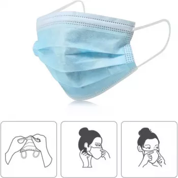 CYOO CY122187 Máscara Facial Descartável 3 Camadas Azul Pack de 10