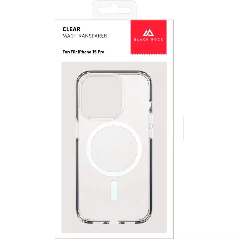 Black Rock Cover Mag Clear capa para Apple iPhone 15 Pro, transparente (00221270)