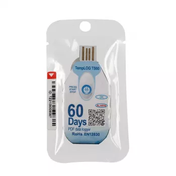 TFA Dostmann TempLOG Registador de dados de temperatura descartável -30 a +60 °C, USB, IP67, 16.000 valores de medição 31.1062.02
