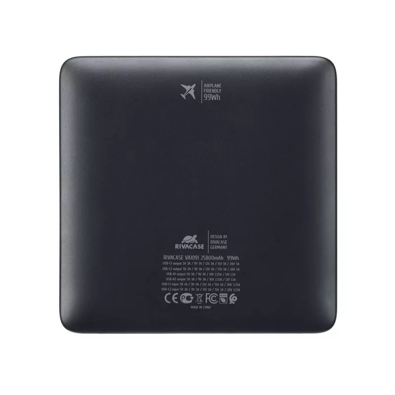 Rivacase VA1091 Powerbank 25800 mAh 100W preto