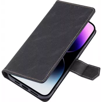 CYOO Capa Premium BookCase Wallet para iPhone 14 Pro, preto CY122793
