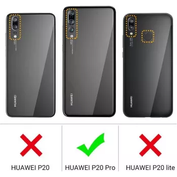 CYOO Capa premium em silicone líquido para Huawei P20 Pro – Preto