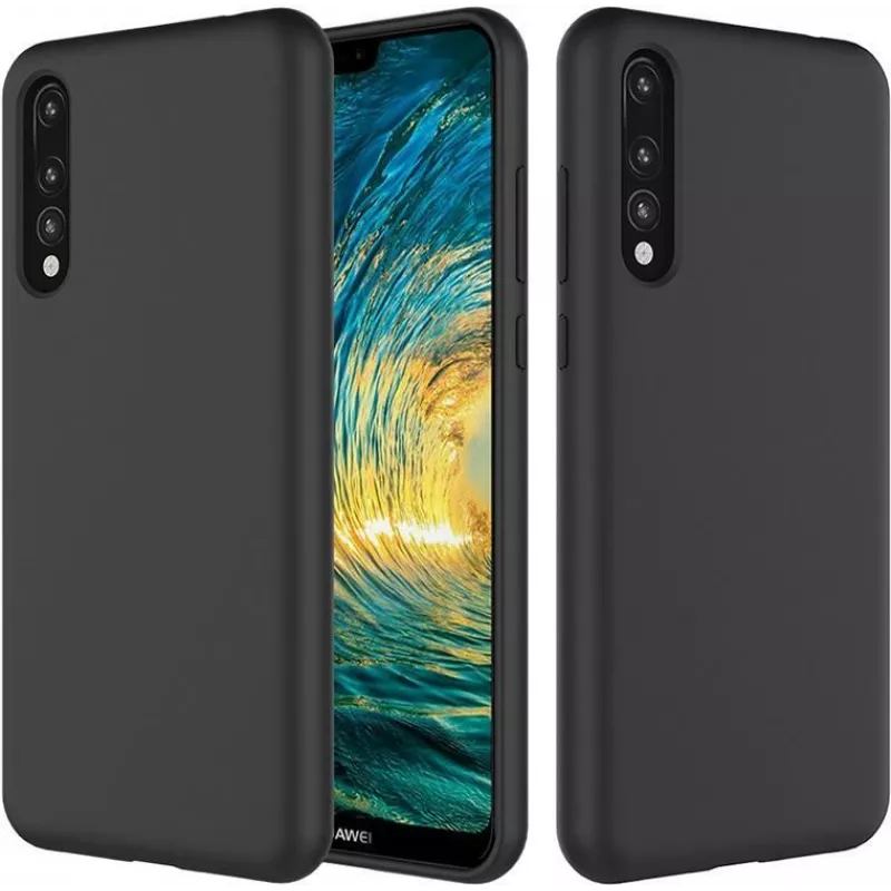 CYOO Capa premium em silicone líquido para Huawei P20 Pro – Preto