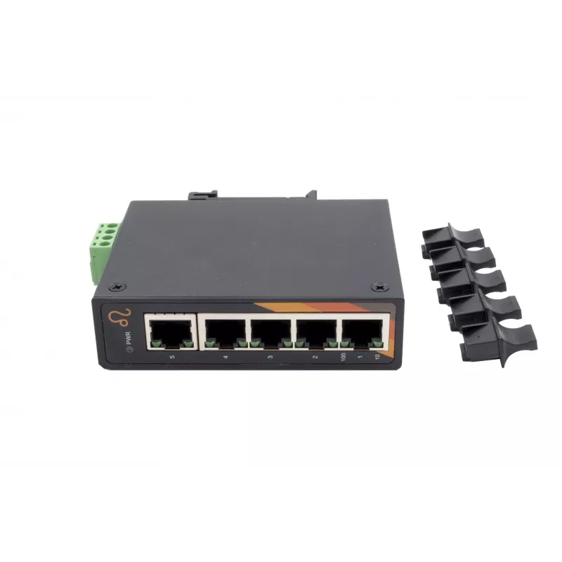 EXSYS EX-6220 Switch Gigabit Ethernet de 5 portas, não gerido, 10/100/1000 Mbps, caixa metálica