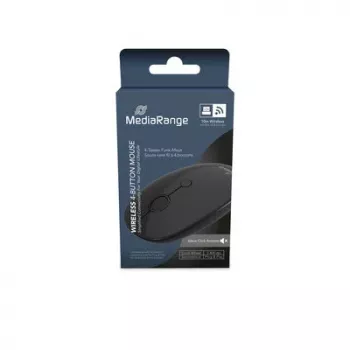 MEDIARANGE MROS268 Rato ótico sem fios simétrico, 2,4 GHz, 1600 DPI, preto