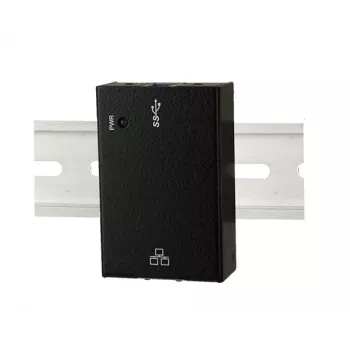 EXSYS EX-1321-WT Adaptador USB 3.2 Gen1 para Gigabit Ethernet com kit para calha DIN, caixa metálica