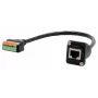 EXSYS EX-49161 Adaptador de conector fêmea RJ45 tipo D para bloco de terminais de 8 pinos com botão, CAT.5e, 20 cm