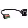 EXSYS EX-49161 Adaptador de conector fêmea RJ45 tipo D para bloco de terminais de 8 pinos com botão, CAT.5e, 20 cm