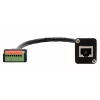 EXSYS EX-49161 Adaptador de conector fêmea RJ45 tipo D para bloco de terminais de 8 pinos com botão, CAT.5e, 20 cm