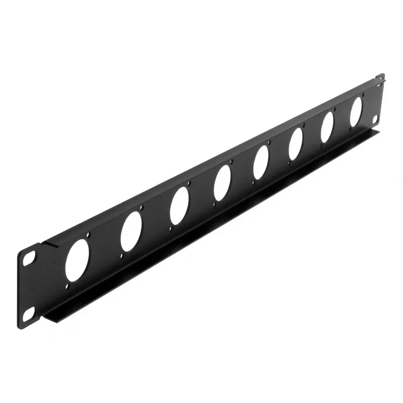 EXSYS Painel de rack 19 polegadas 1U com 8 aberturas tipo D (XLR), preto EX-49297